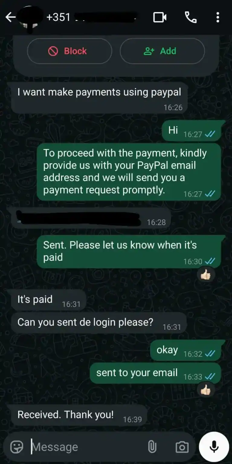 IBO 4K TV customer review on WhatsApp