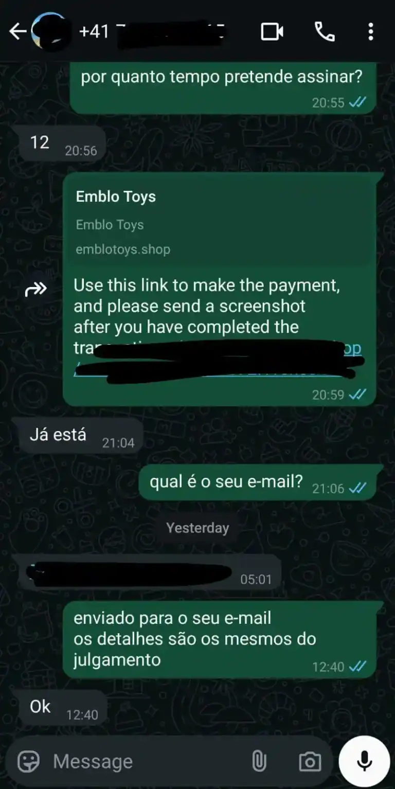 IBO 4K TV customer review on WhatsApp